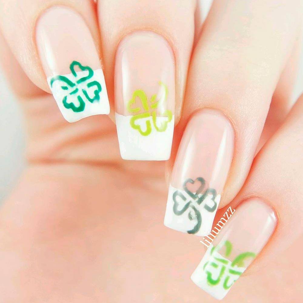 French Nail Design For St. Patrick’s Nails #french #springmani