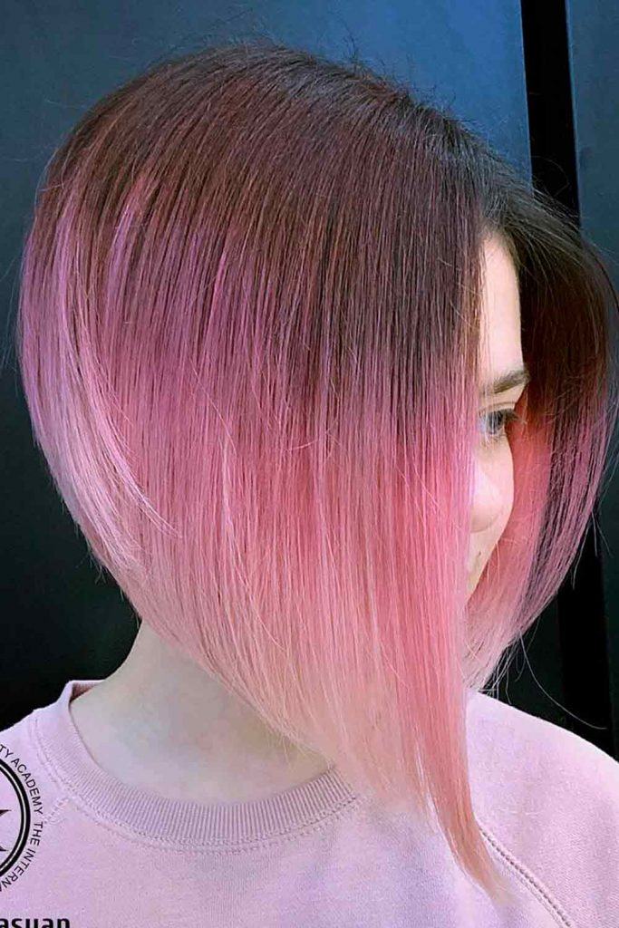 Pale Pink Ombre Bob #pinkhair #ombrehair