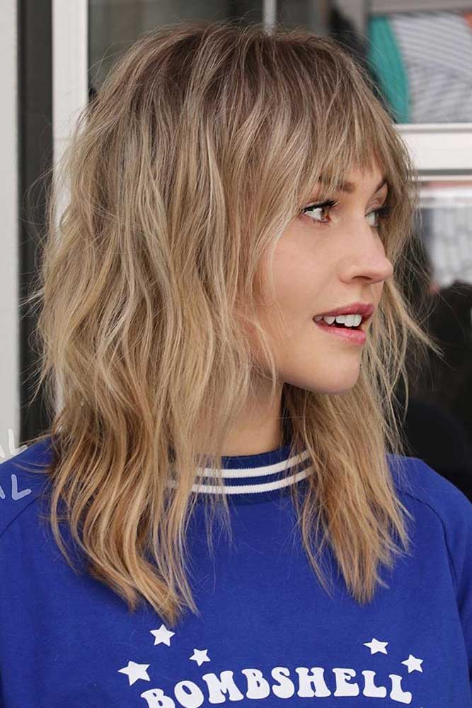 Medium Length Hairstyles With Thick Straight Bangs