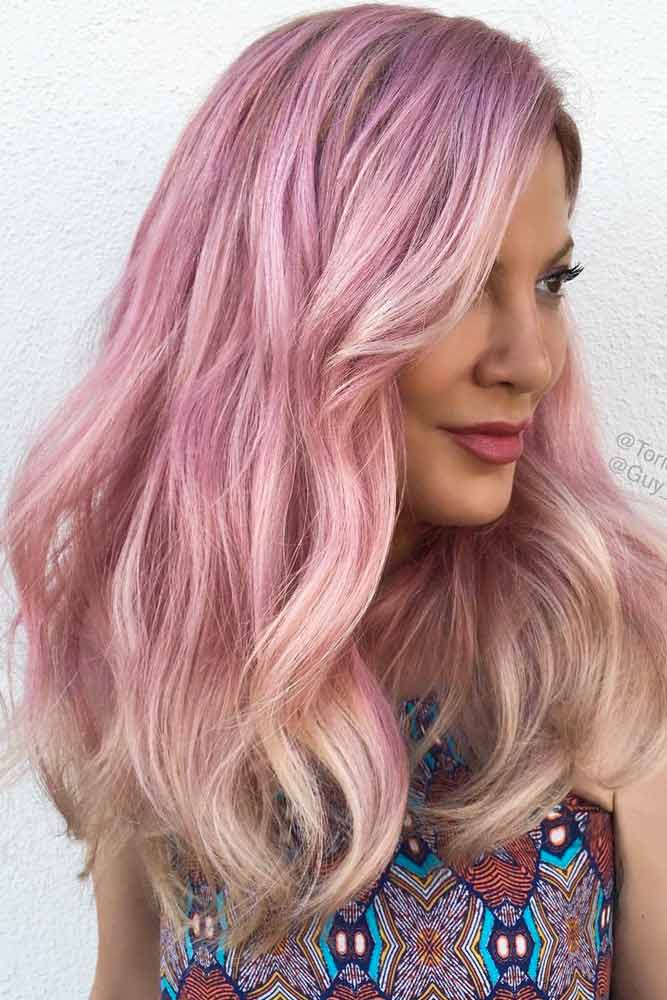 Rose Gold Ombre Layered Hairstyle #rosegold #ombrehair