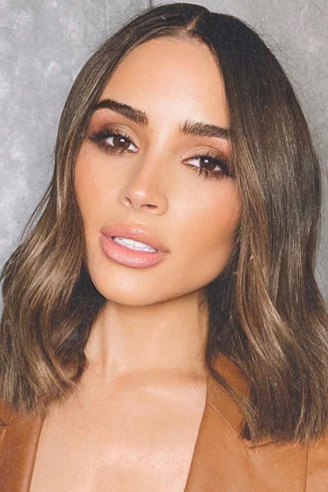 Soft Natural Makeup Idea For Olive Skin #softsmokey #nudelipgloss