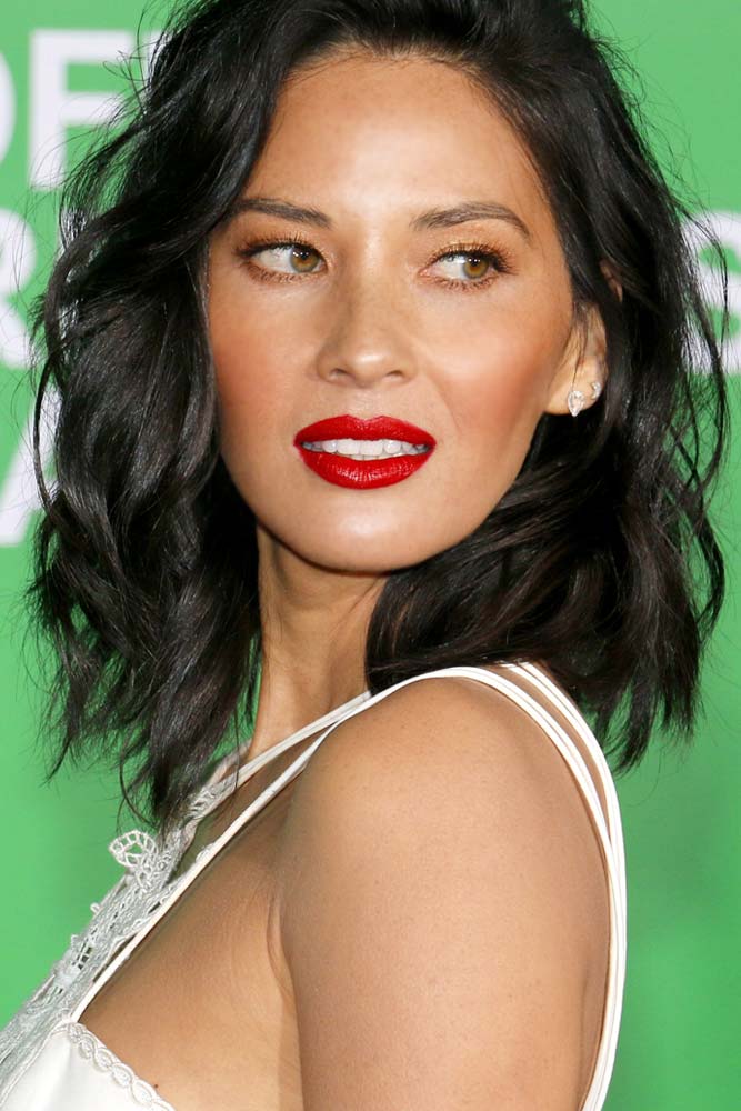 Olivia Munn #celebrity #redlips #oliveskin