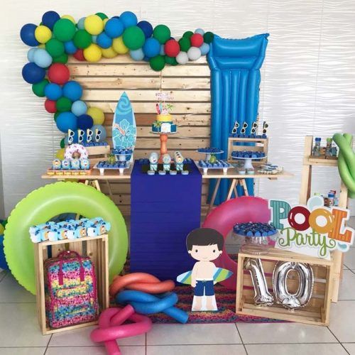 Pool Party Decorations For Boy #candytable #themeforboys