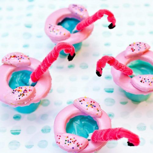 Flamingo Pool Float Pudding #flamingopudding