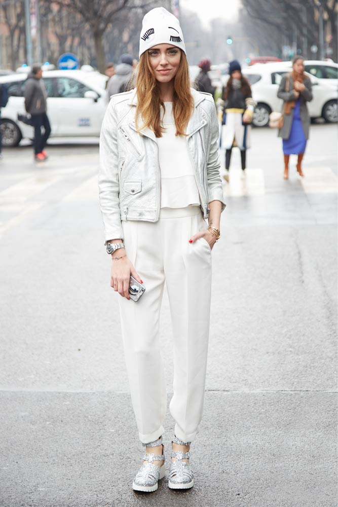 Monochromatic Casual Outfit Idea #chiaraferragni #celebrity