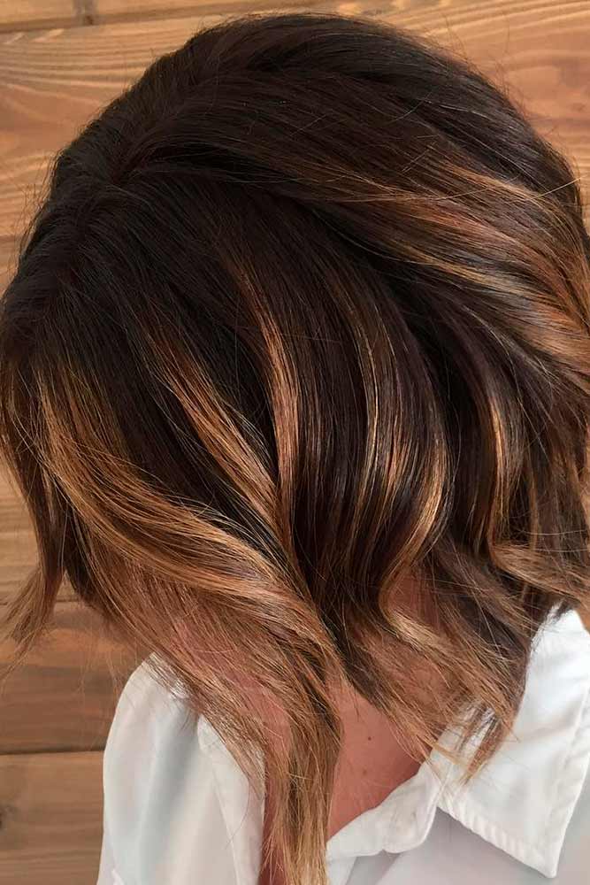 Bob with Brown Balayage Tones