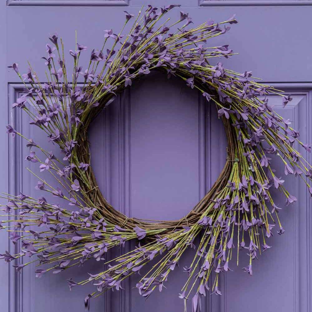 Purple Wreath Decoration Idea