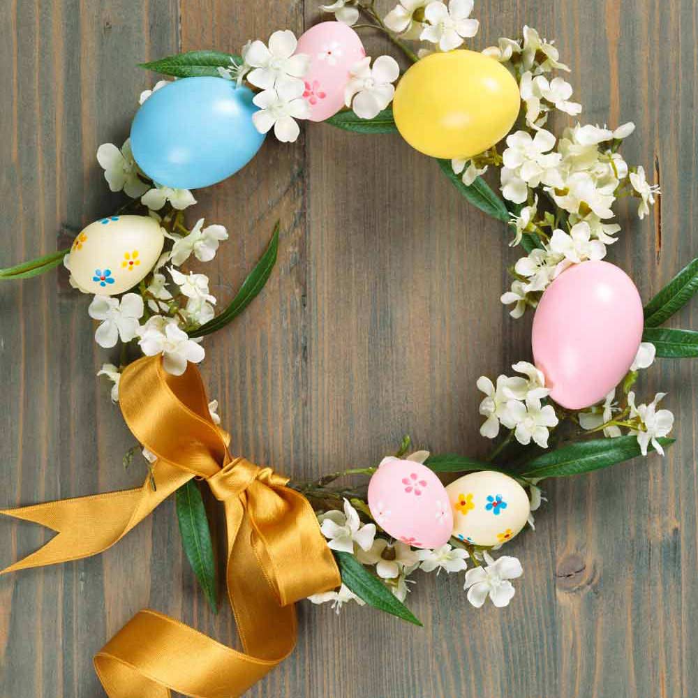 Easter Wreath Idea with Bow