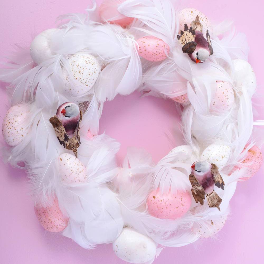 Easter Wreath with Feathers 