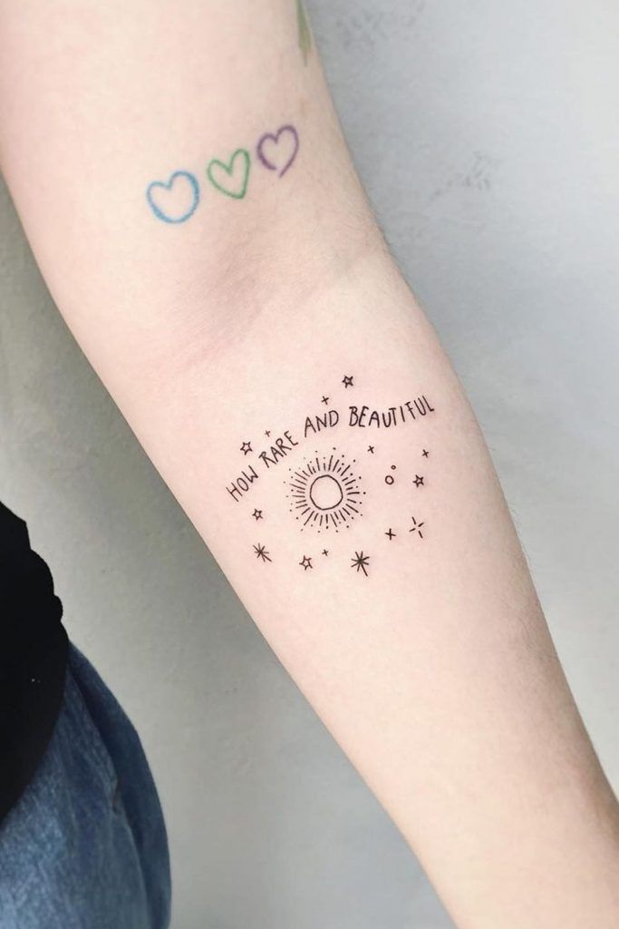 Sun Tattoo With Stars