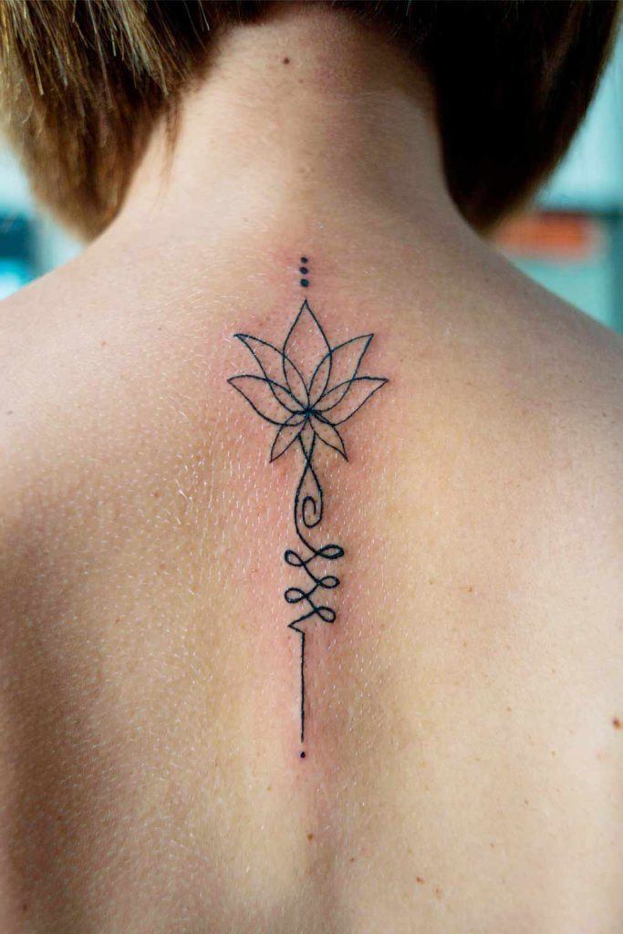 Outline Lotus Flower Tattoo #lotusflowertattoo #lotustattoo #outlinetattoo