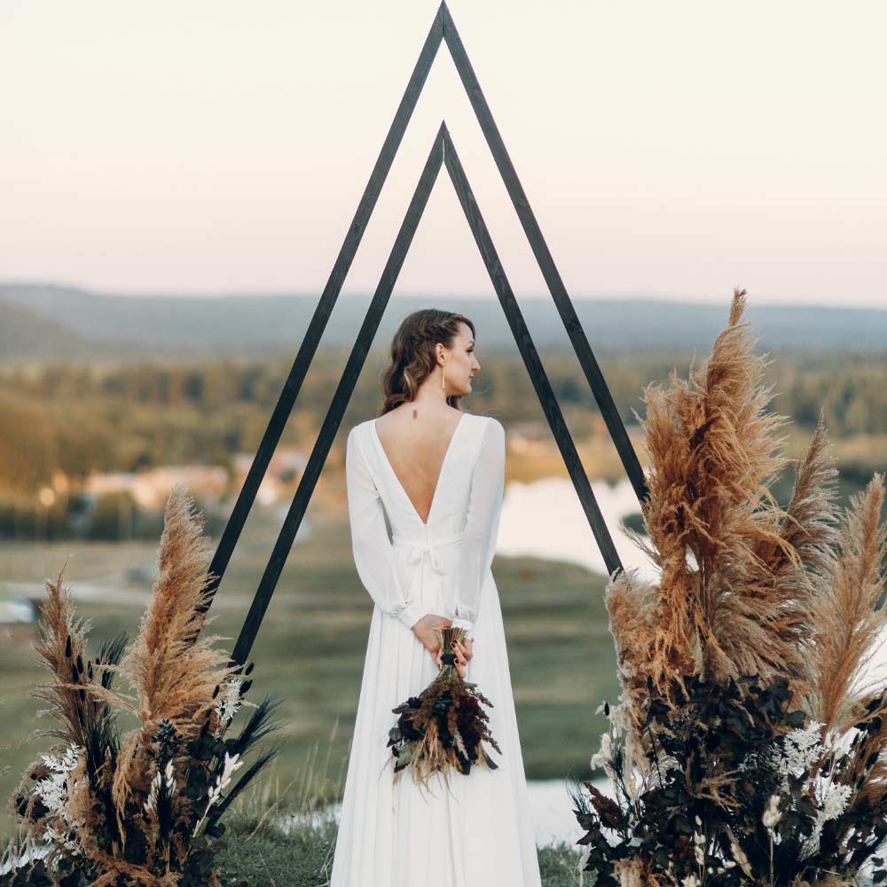 Minimalist Triangle Wedding Arch