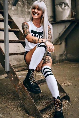 Knee High Socks Fashion Trend #socks #highkneesocks