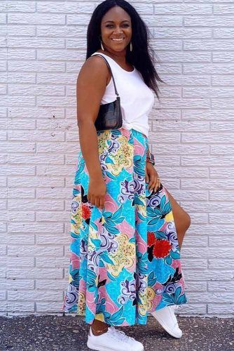 Maxi Print Skirt #printskirt