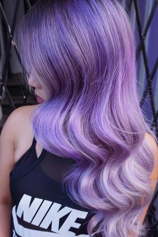 Pale Purple Ombre Hair #longhair #ombrehair 