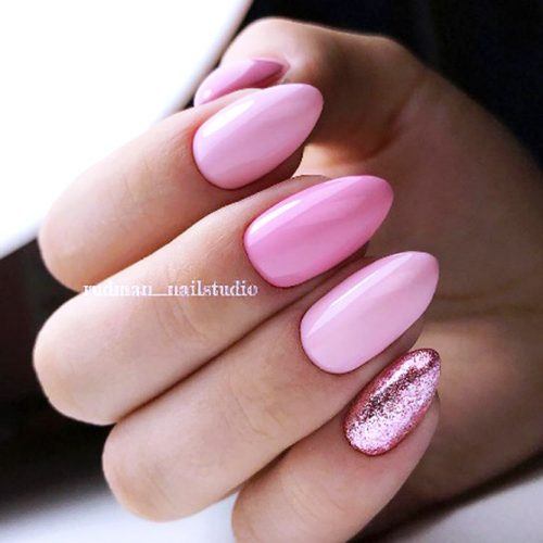 Pink Nails For Real Princesses #pinknails #glitternails