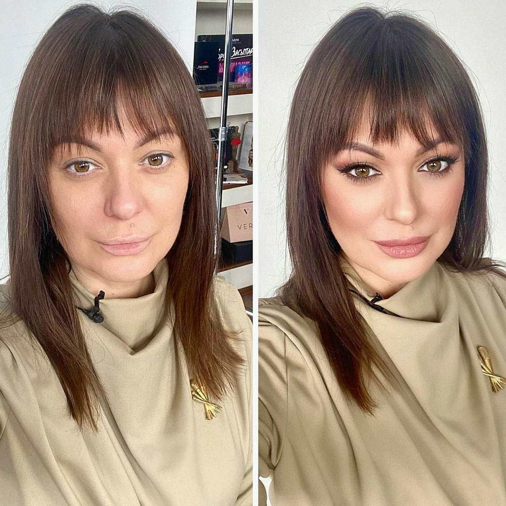 Before and After Makeup Transformation for Older Woman