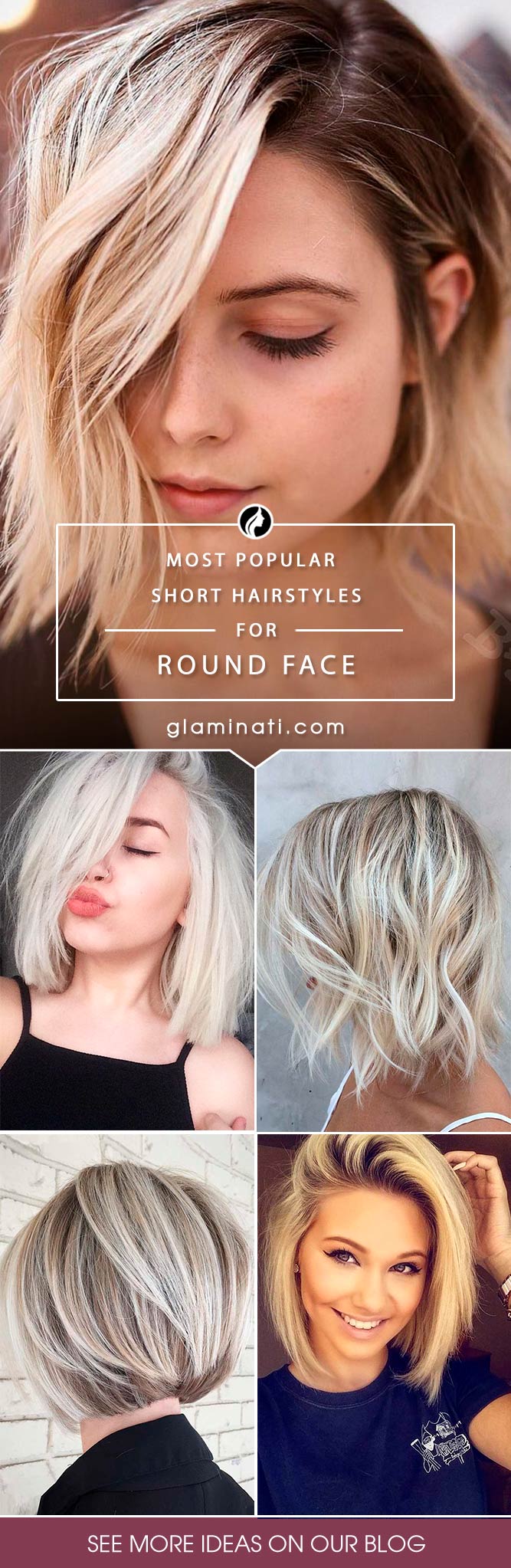 18 Blonde Short Hairstyles for Round Faces