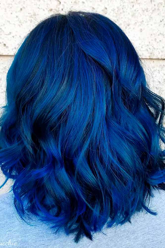 blue medium hair