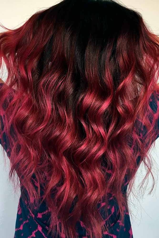 Red and Brown Ombre