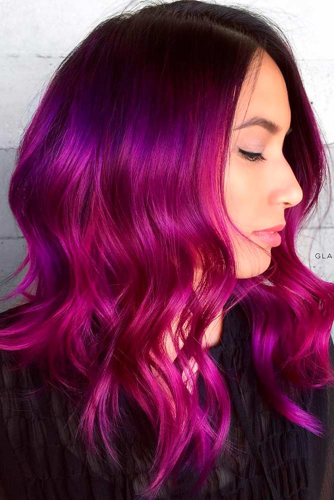 Plum Red And Purple Ombre Hair #redhair