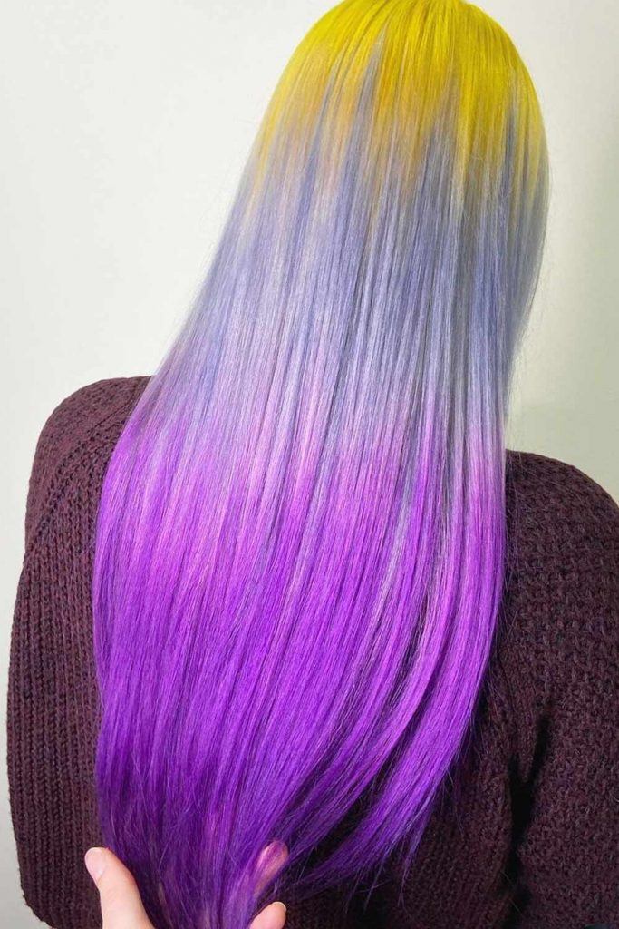 Three Colored Hair Ombre