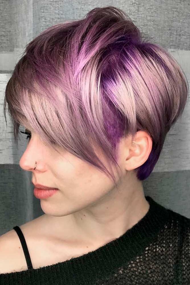 Purple Ombre For Pixie Hair #shorthair #pixiehair