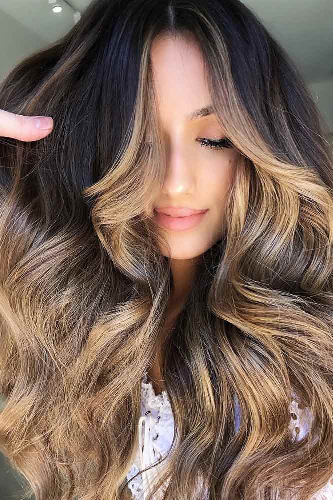 Brunette With Dirty Blonde Ends #blondehair #brunette #balayage