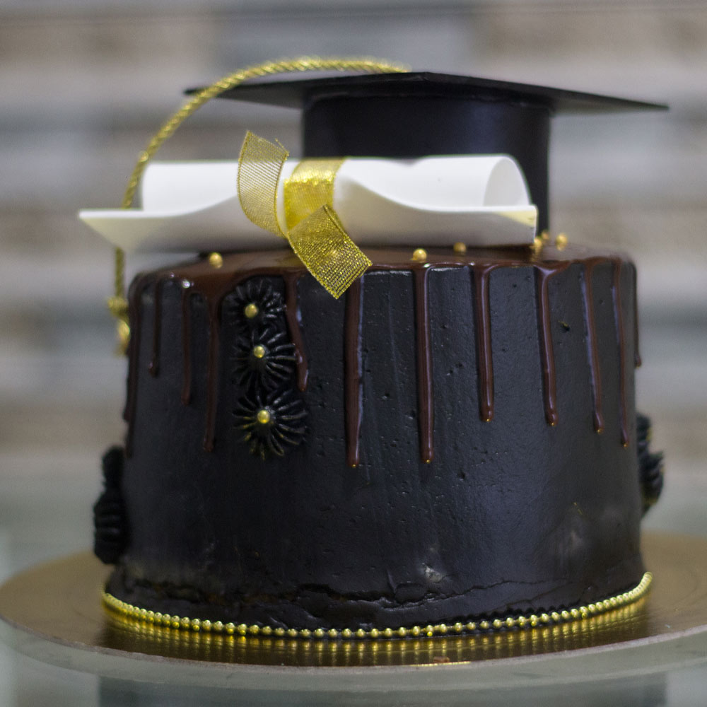 Black Graduation Cake