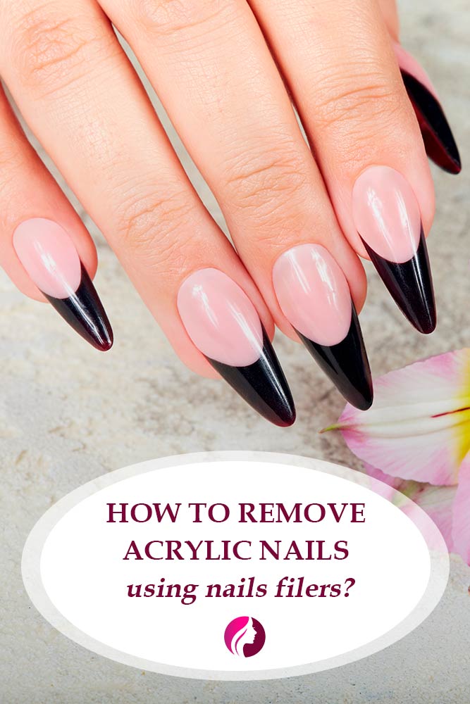 To Remove Acrylic Nails Using Nail Filers #fakenails #beautytips