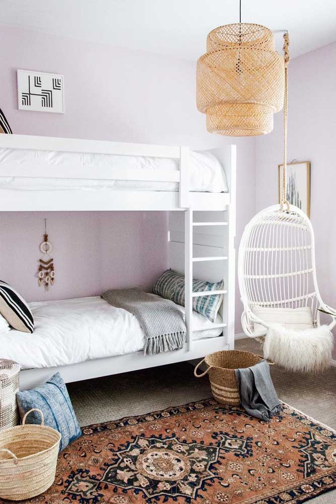 Bunk Bedroom Idea With Boho Accents #bohoaccents