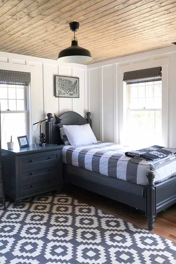 Boys Teen Bedroom In Grey Shades #boyteenbedroom