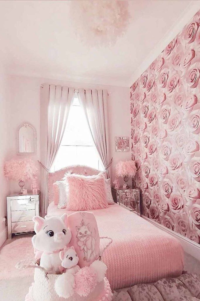 beautiful bedroom for teenage girl with pink color