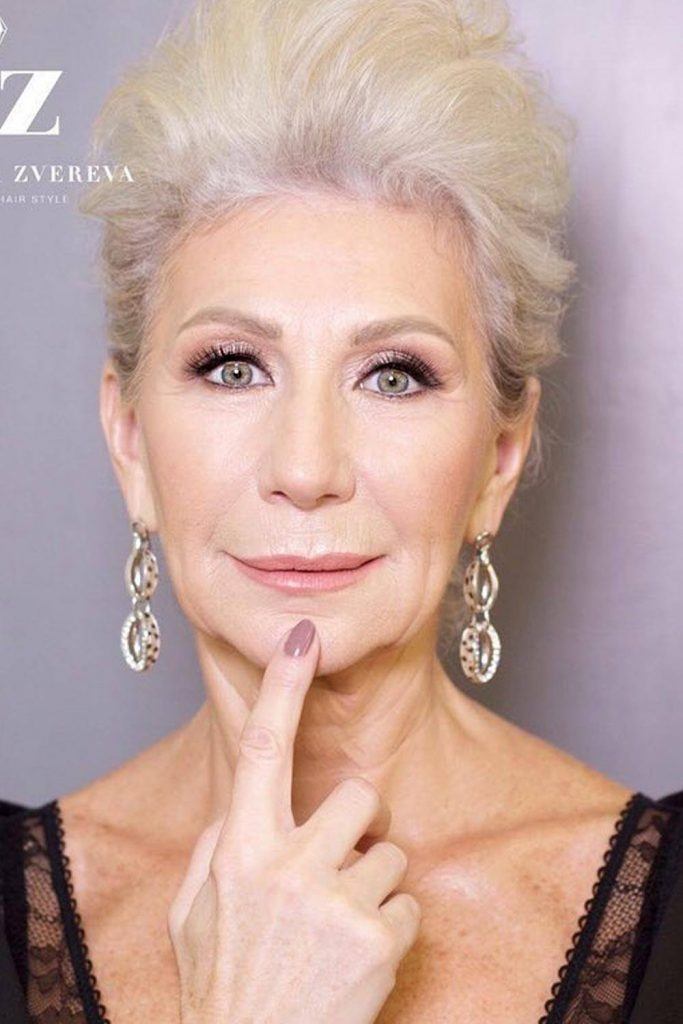 Day Night Makeup Idea for Older Women