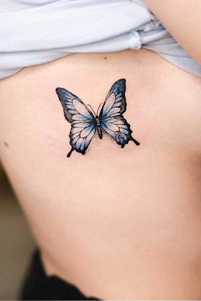 Side Body Butterfly Tattoo