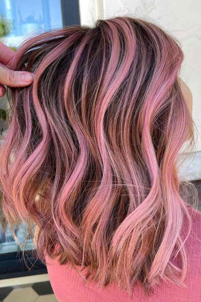 hot pink hair highlights