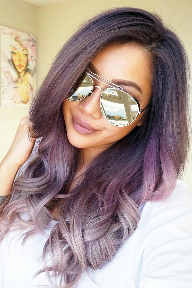 Ash Purple Ombre Hair #ashhair #ombrehair