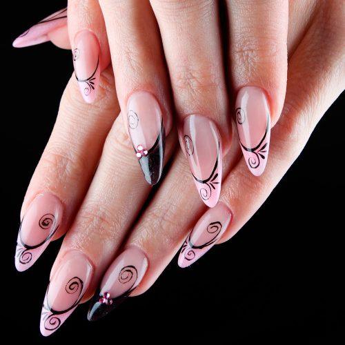 Natural sheer pink shellac on my natural almond shaped nails  rNails