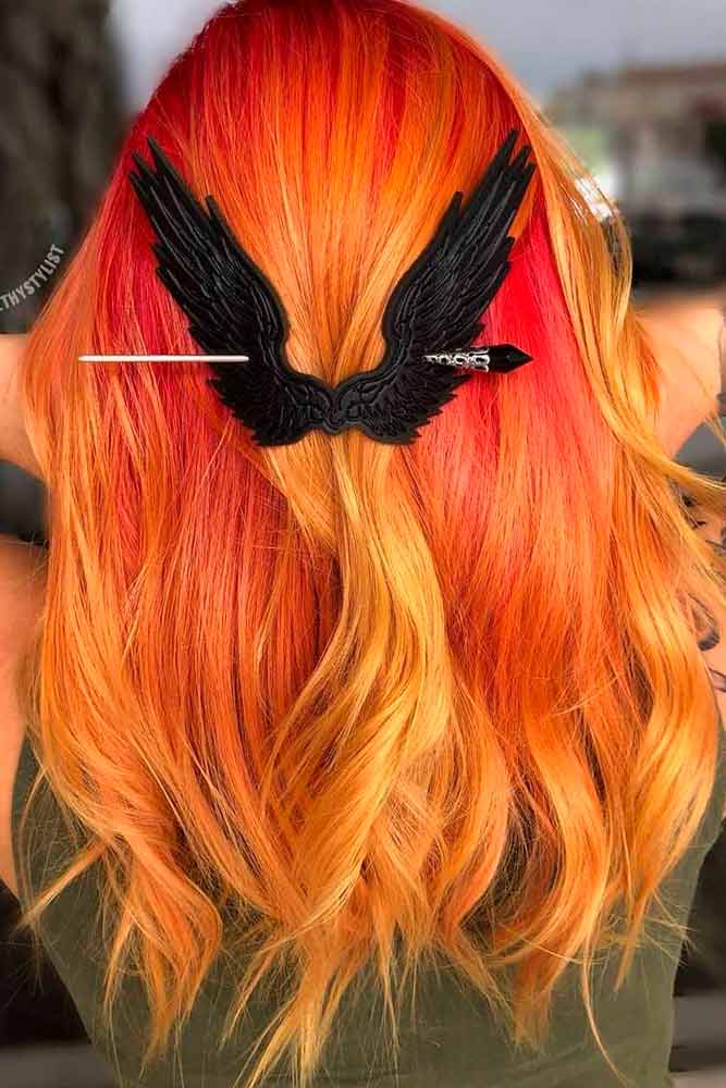 Red Ombre Hairstyle #ombrehair #redhair