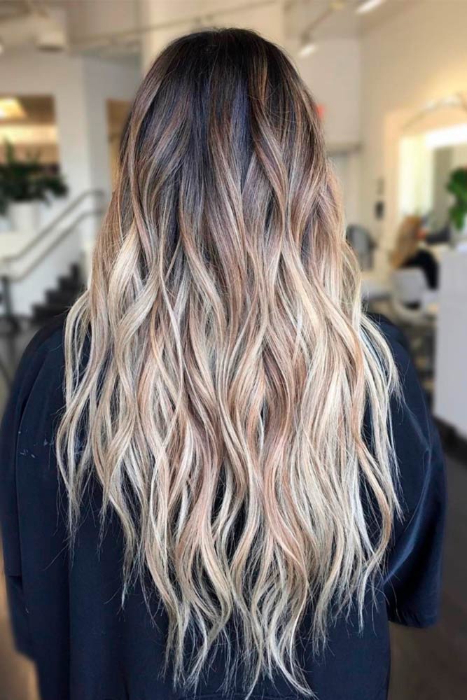 ombre hair brown blue