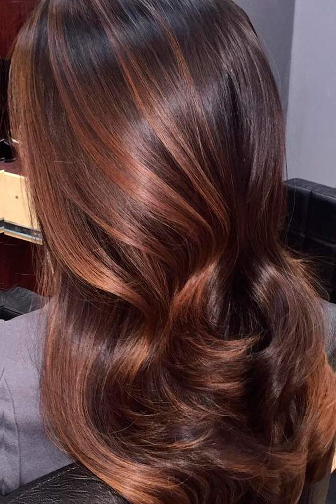 ombre hair brown to copper