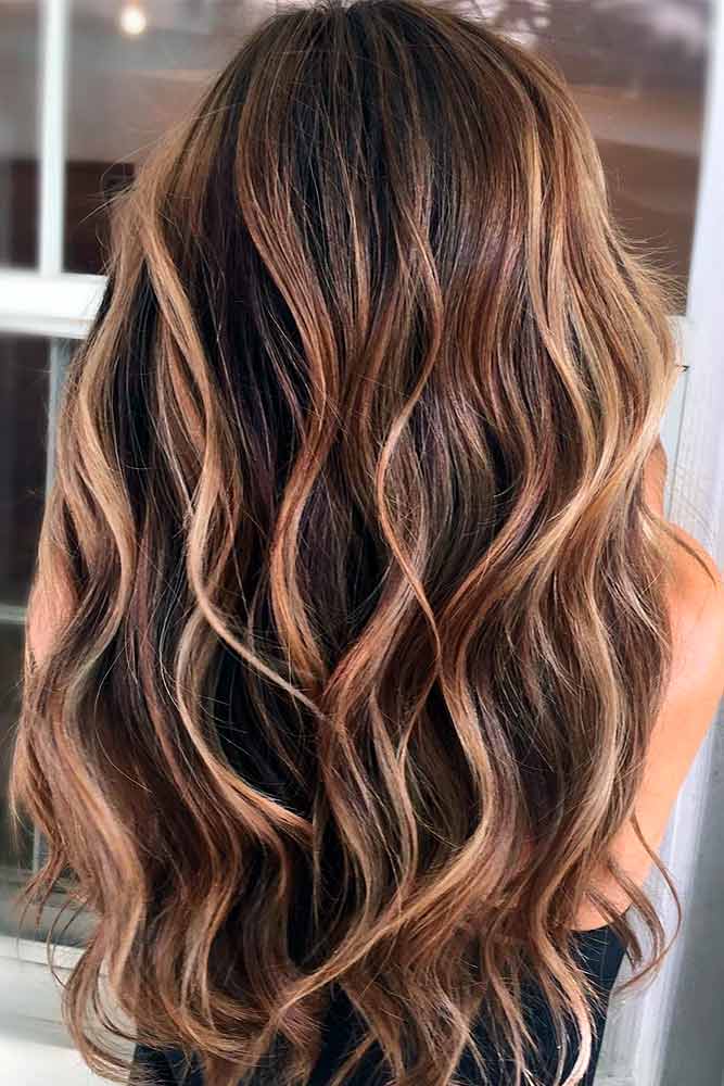 dark brown hair ombre highlights