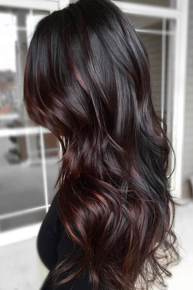 brown hair with red ombre