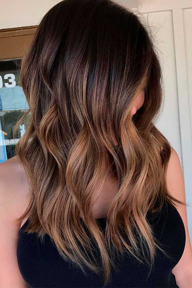 Straight hair shop ombre brown