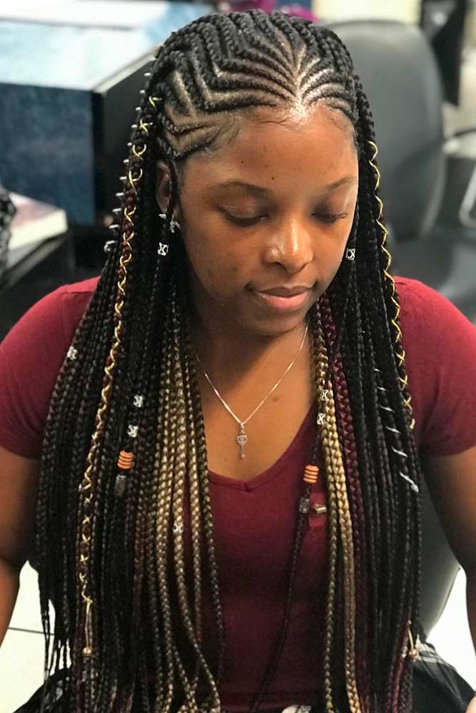 Braided Highlights #braids #hairaccessories 