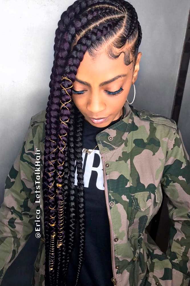 Thick straight hotsell back braids