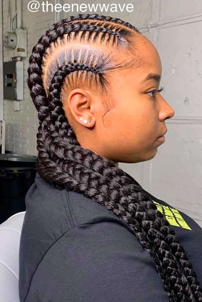 Thick straight outlet back braids hairstyles