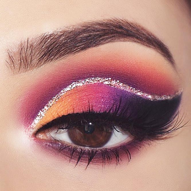 Makeup Ideas With Color Glitter Eyeliner