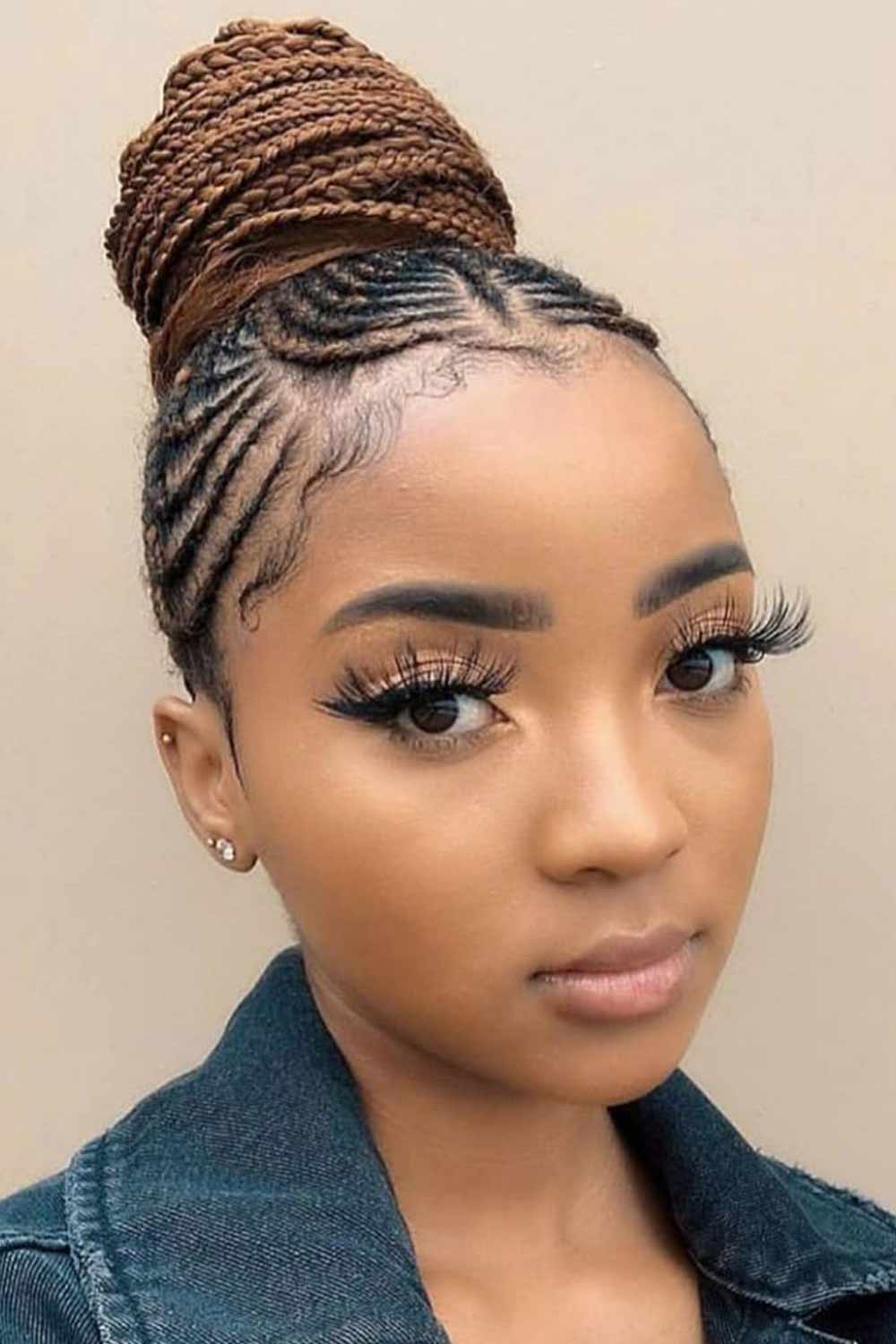 Fulani Braids Into Bun #updos #bunhairstyles