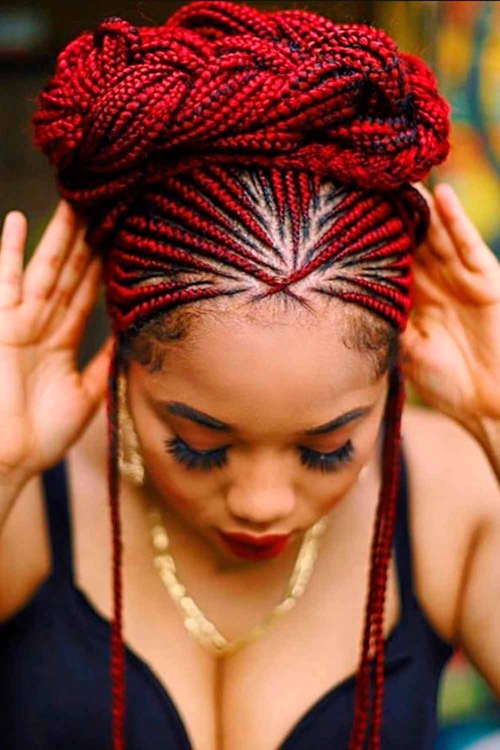 Burgundy Fulani Braids #locs #knotlessbraids